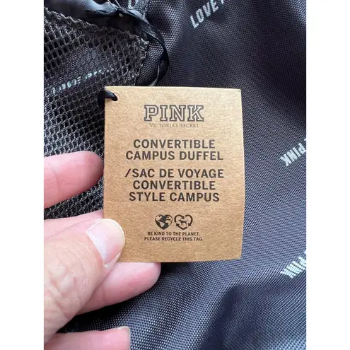 Convertible Campus Duffel Backpack Love Pink By Victorias Secret Black Durable &