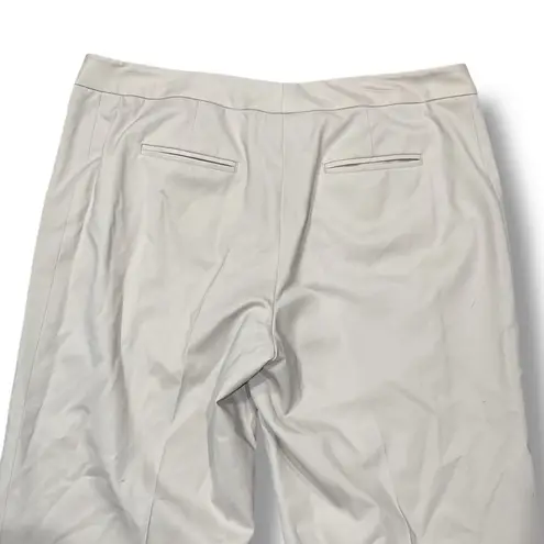 Lafayette 148 New York Beige Wool Blend Pleated Dress Pants Size 8