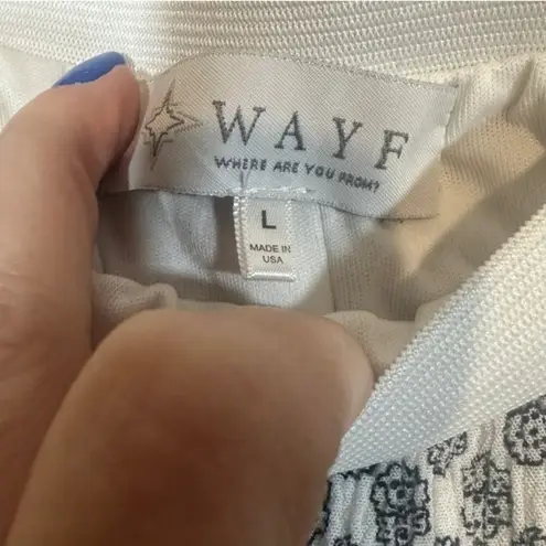 WAYF Black & White Floral Lightweight Layered Lined Mini Skirt Women Sz L