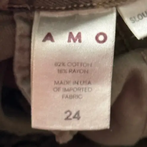 AMO Slouch Trousers 24 Camo Print Pants Distressed Utilitarian Military Grunge Green