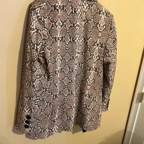 ANINE BING | Madeline Python Double Breasted Snake Print Blazer XS