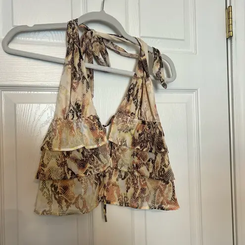 Revolve AFRM Blythe Top in Shine Snake