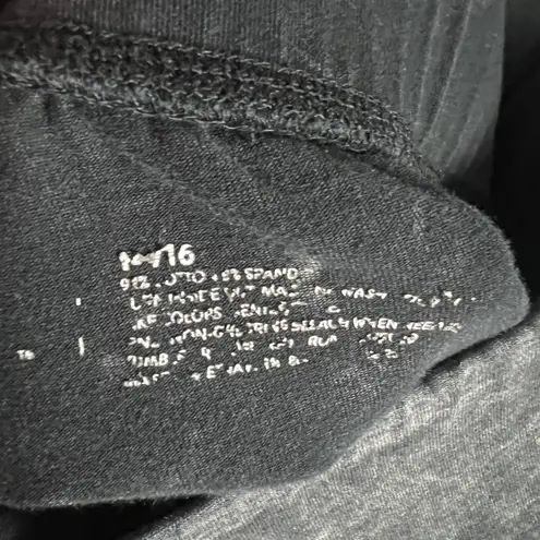 Zoe & Liv Space Dye Charcoal High Rise Cropped Leggings Size 16