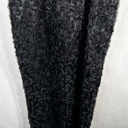 Chetta B Vintage Size 6 Evening Gown Silk Ruffled Full Length Dress Formal 1459