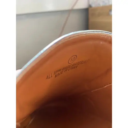 Rohb Joyce Azria Loafers Flats Metallic Silver Classic Miami Resort Luxury Yacht Size 10