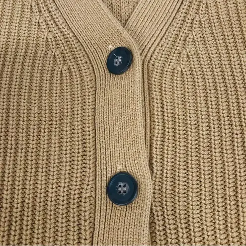 Eloquii Tan Cropped Cutout Cardigan Sweater Ribbed Button Front Size 18 20 - Image 7