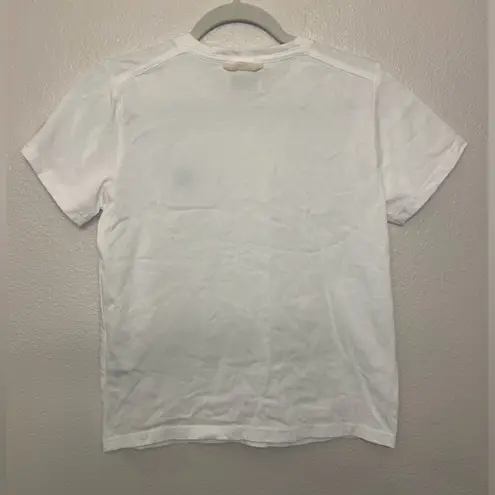 SATUR Classic Small Logo Short Sleeve White T