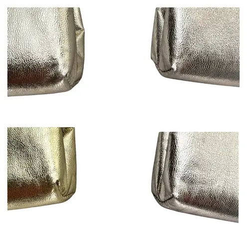 Vintage Gold Clutch Prom Purse Pocketbook 10" Kiss Lock Chain Strap Satin Glam