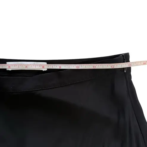 Caractère Women's Black Long Skirt Sz 4 Made Italy Ruffle Hem Elegant Flow