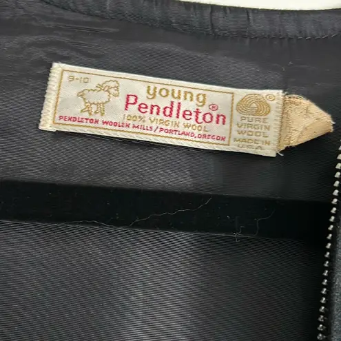 Pendleton Young Women’s Black Full zip LS Single Layer Jacket Blazer Sz 9/10