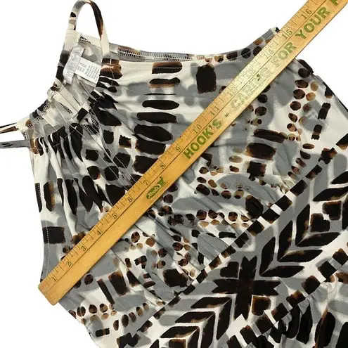 London Times Women’s Sz 6 Spaghetti Halter Maxi Dress Summer Keyhole Boho