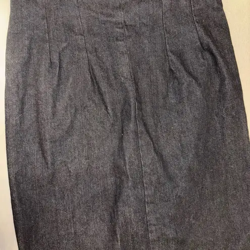 Urban Renewal midi denim skirt dark wash size small long zipper in back