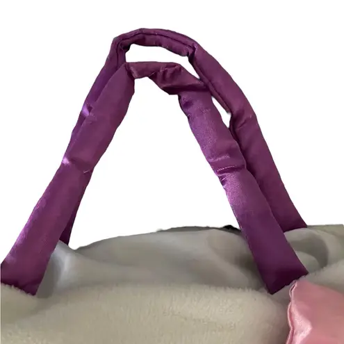 Hello Kitty Sanrio Large Plush Tote Bag purse purple pink bow dopamine dressing White