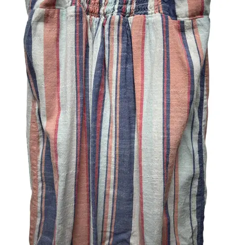 Sandy & Sid Womens Dress Medium Cotton Linen Blend Midi Beachy Coastal Romantic