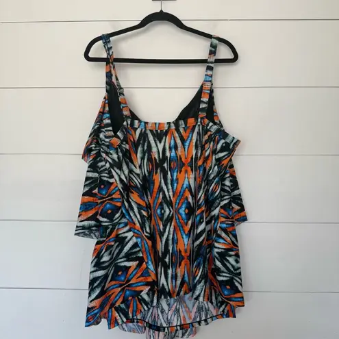 Swim 365 Women’s 26 Plus Size Ruffle Swim Top