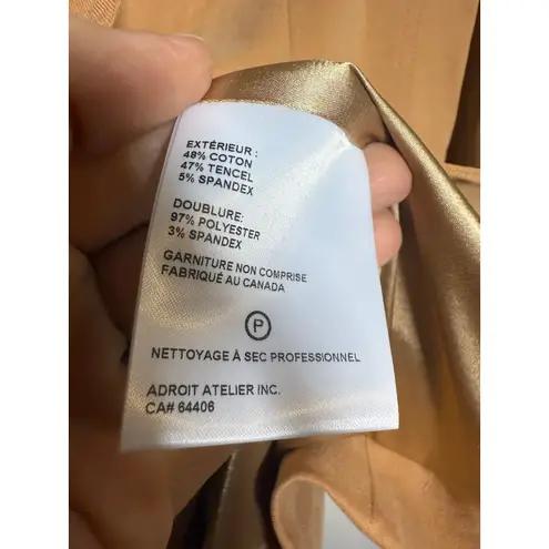 NWT Adroit Atelier Hunter Single Breasted Stretch Blazer Sz. L Tan Size L