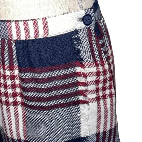 Hoberdashery Collection Women’s Plaid Skirt Black White Burgundy Petite Size 12