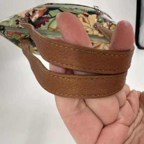 Sakroots Floral Flower Power Peace Small Satchel Tote Coated Canvas Bag green