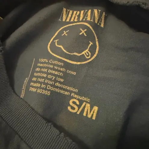 Nirvana NWOT Distressed T-Shirt Dress blue size S/M