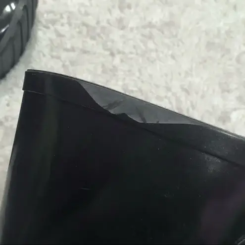 Shoes8teen Rubber Black Buckle Rain Boots Size 6