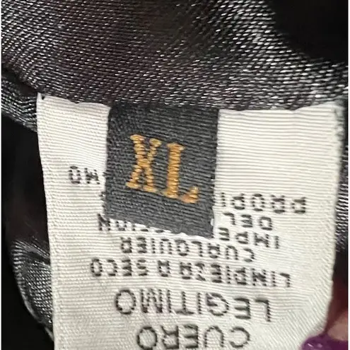 American Leathers Buenos Aires Genuine Leather Jacket Black XL Button Front Coat