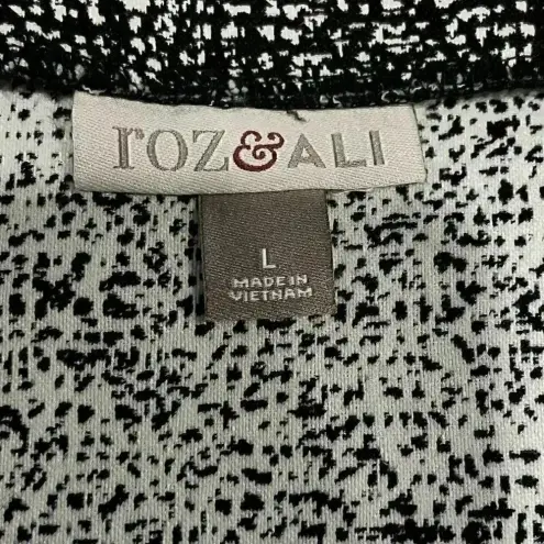 Roz & Ali Women's Black Tweed Knee Length Skirt Size Larege