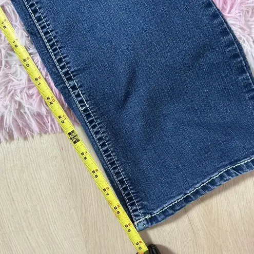 WallFlower Women's Denim Jeans Size 5 Flare Low‎ Rise Embellished Pockets Blue
