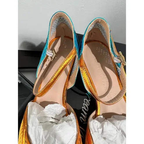 Dream Walkers Kusama Orange 37 Women's Flats Handmade in Spain Size 6.5