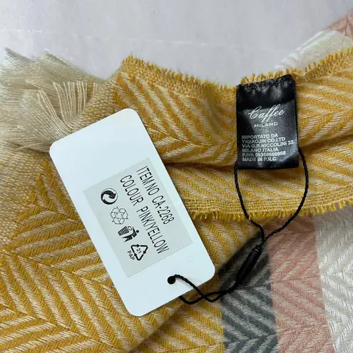 NWT Caffee Muti Color stripped Blanket Scarf Pink
