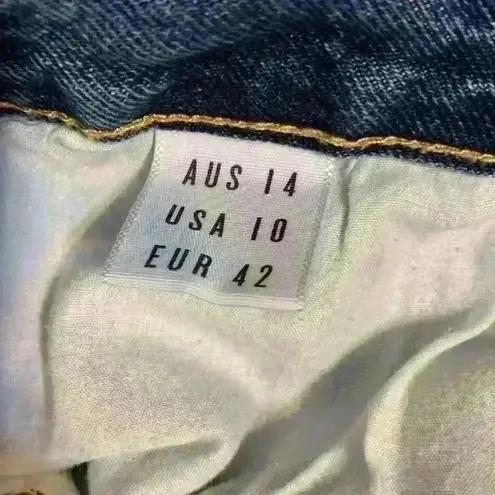 Cotton On  The boyfriend patch jeans sz 10 dark wash casual comfy high waisted