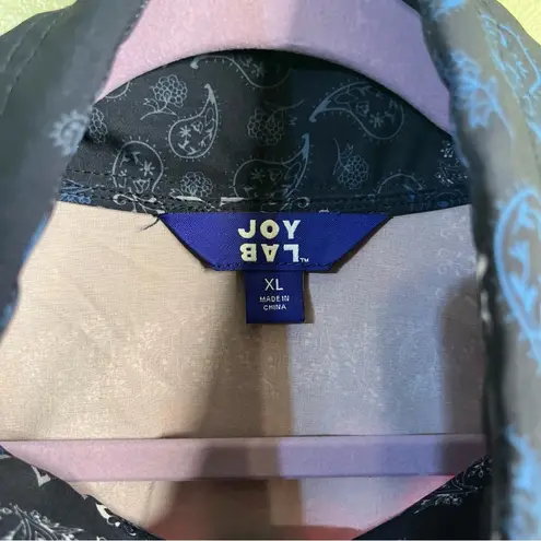 Joy Lab Red and Blue Paisley Lightweight Windbreaker jacket Size Extra large thumbnail 3