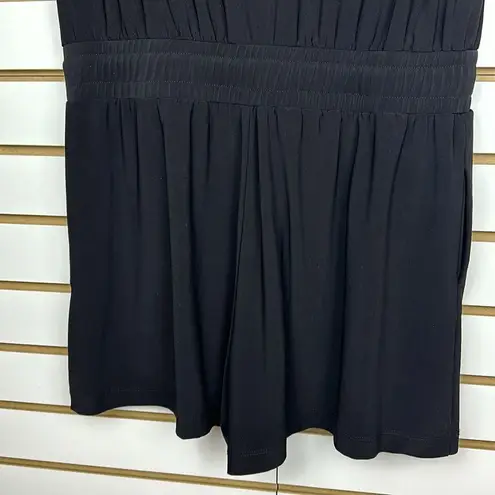 Emma & Michelle Emma And Michele Short Sleeve Romper - Black - Size Medium