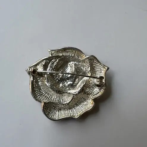 Lot Of 7 Various Gold Tone Embellished Vintage Brooches Costume Gems Working Pin