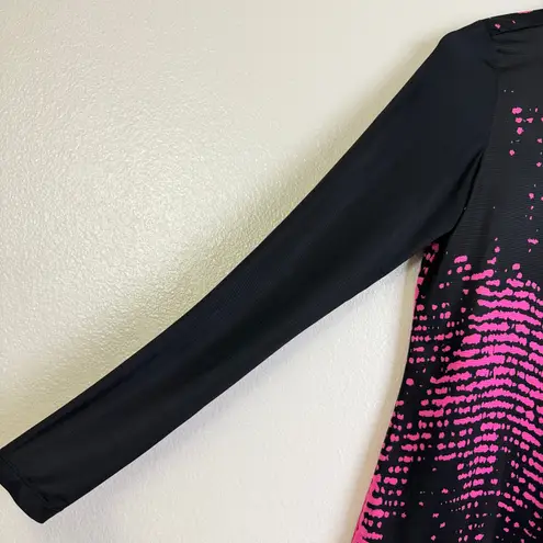 Jamie Sadock Sunsense Top Womens XS Pink Long Sleeve Shirt Golf Outdoors UPF UV Black