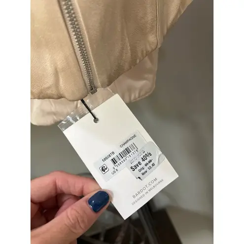 Bardot Eva Bustier Satin Corset Top Champagne Womens Size 8