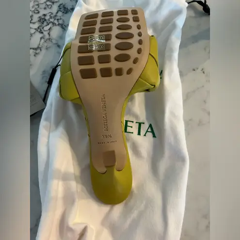 Bottega Veneta Sandal Pelle S Gomma Leather Heel New Size 39.5 $1200