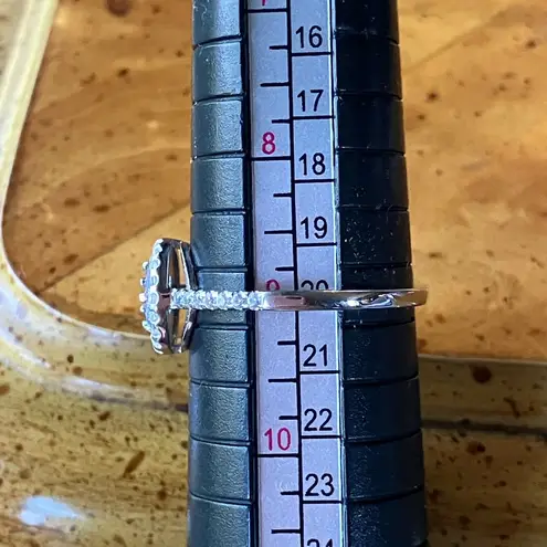 Natural Tanzanite Sterling Silver Ring Set Size 9