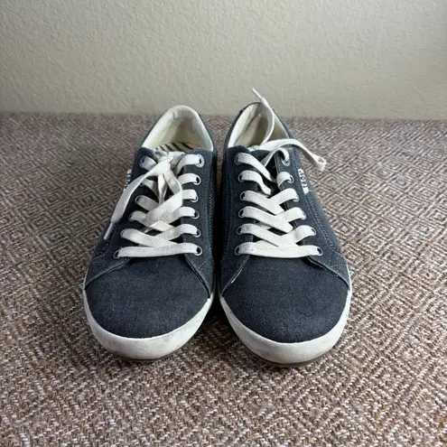 Taos Star Charcoal Grey Wash Canvas Low Top Casual Sneakers Sz 10 Women's EUC Gray