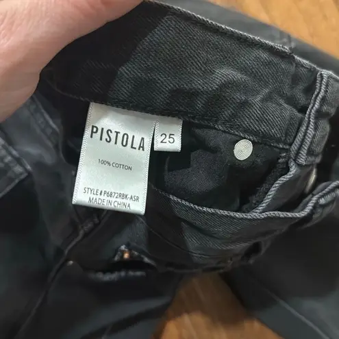 Pistola Charlie high rise seam front raw hem jeans size 25 Asher