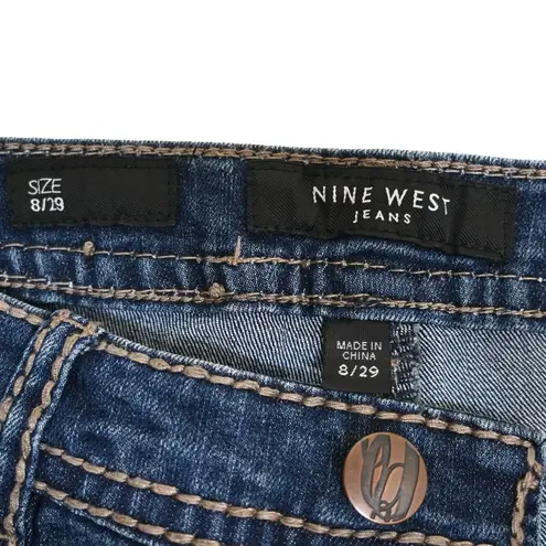 Nine West  Womens 8 Bling Cropped Ankle Jeans