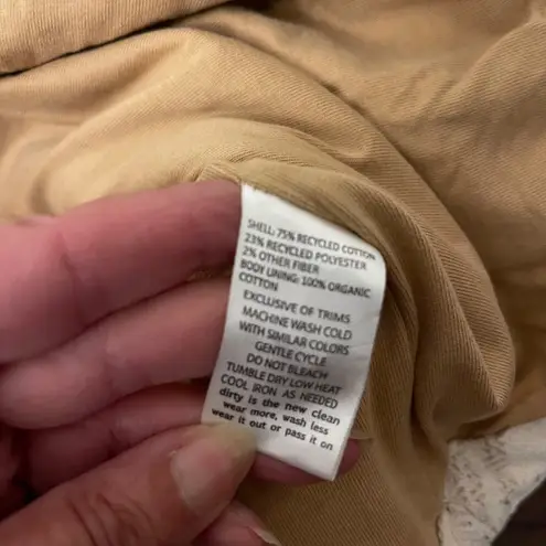 Toad & Co Conifer Plaid Lined Shirt Jacket Womens Large Cream Brown Snap Down