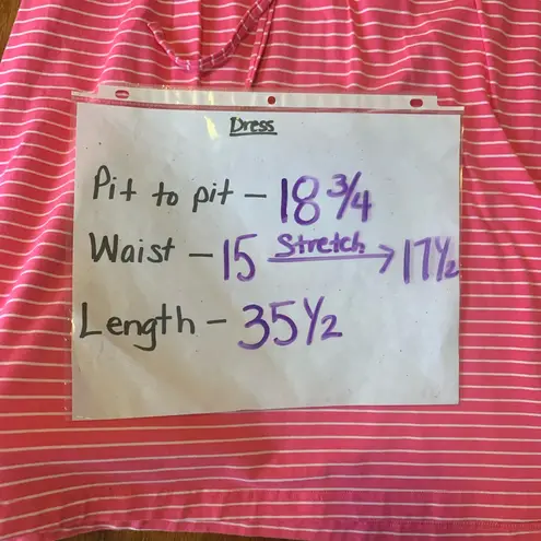 Columbia “Reel Beauty ll” dress Large pink white stripe Omni