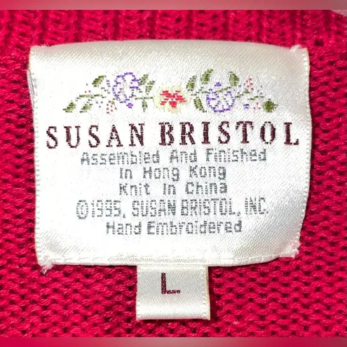 Susan Bristol Vintage 1995 Womens Size Large Toy Shop Christmas Sweater Cardigan