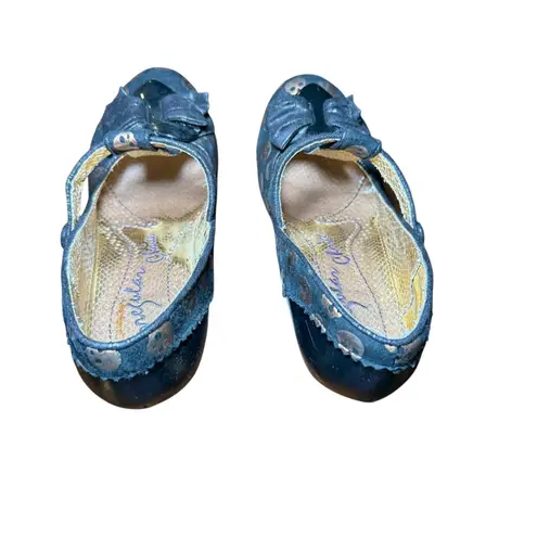 Irregular Choice Skull Mary Jane Heels Black Gold T Strap Unique Bow Shoes 9