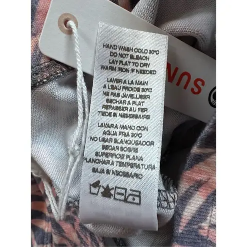 Sundry Palm Tree Sweatshirt and Joggers Matching Set in Blue/Pink Size 1 (Small)