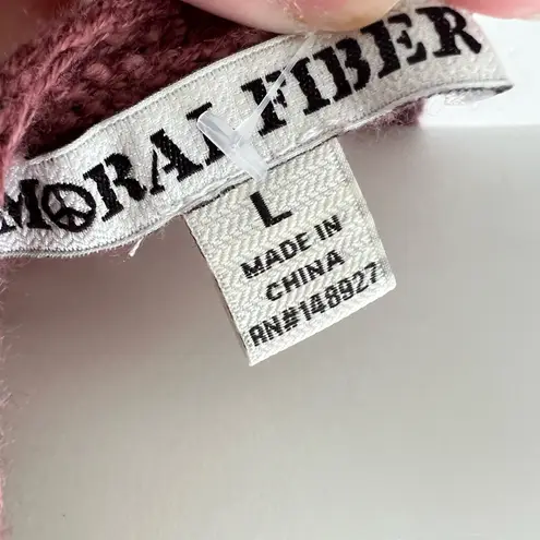 Moral Fiber NWOT Mauve Open Front Sleeveless Knit Duster Cardigan Large