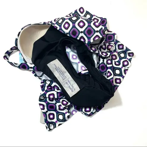 Swim Solution tiered one piece swimsuit Sz 10 Black