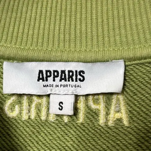 Apparis Isabel Cropped Sweatshirt Women’s Size Small Epson Green Organic Cotton