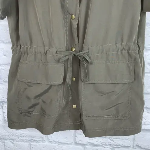 TROUVÉ Military Style Utility Button Up XS NWT