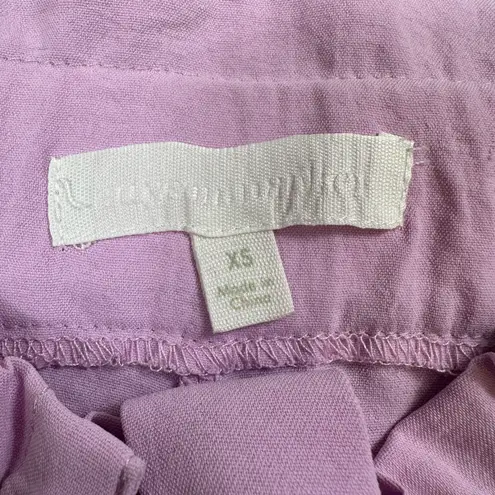 Adyson Parker Shorts Womens XS Lavender Paperbag Waist Tie Front Lightweight Purple